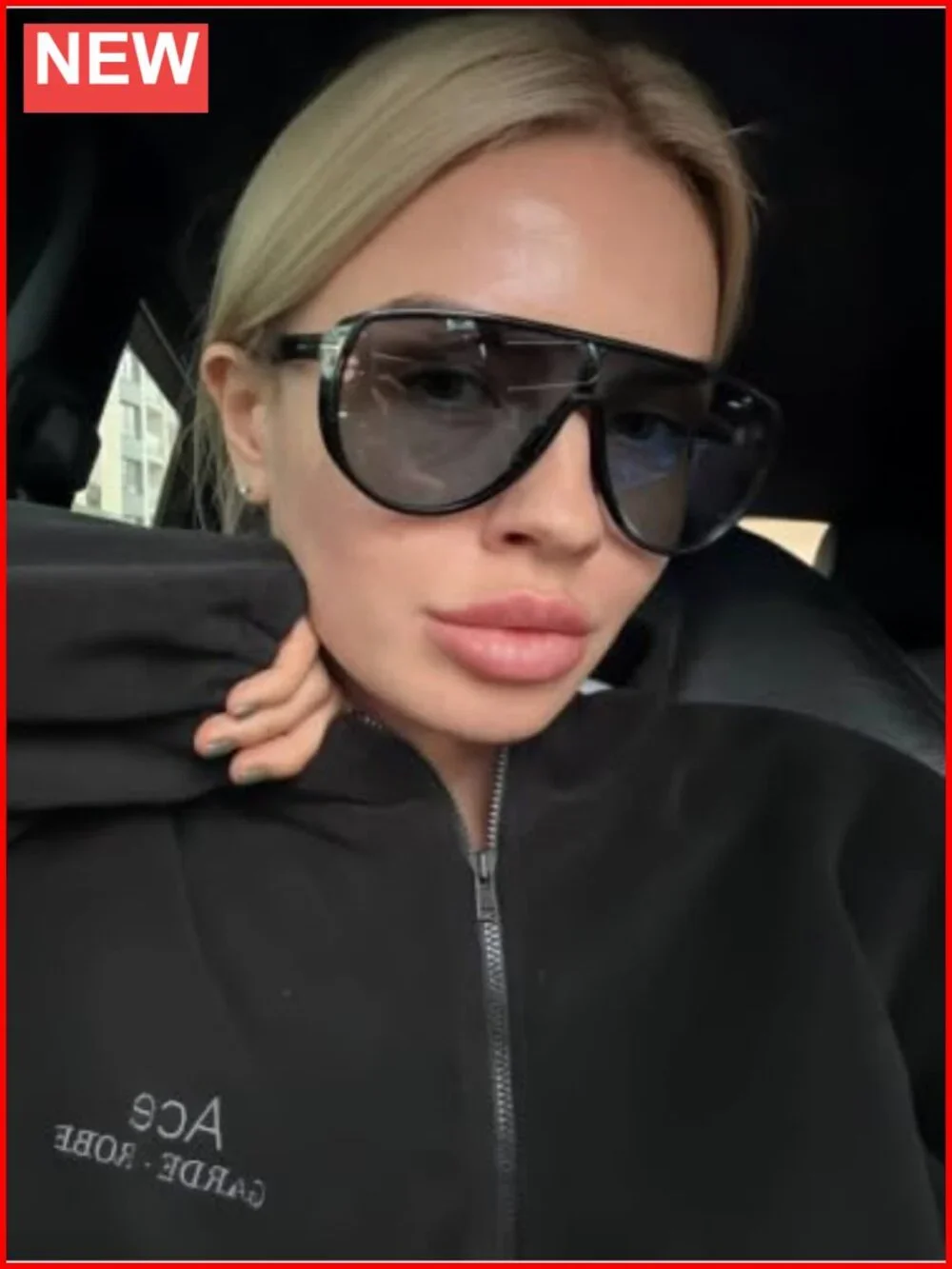 Oversized Retro Aviator Sunglasses UV400 Women Men